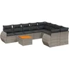 Image de vidaXL - 9-delige - Loungeset - met - kussens - poly - rattan - grijs