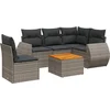 Image de vidaXL - 6-delige - Loungeset - met - kussens - poly - rattan - grijs