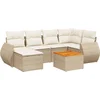 Image de vidaXL - 7-delige - Loungeset - met - kussens - poly - rattan - beige