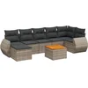 Image de vidaXL - 8-delige - Loungeset - met - kussens - poly - rattan - grijs