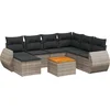 Image de vidaXL - 8-delige - Loungeset - met - kussens - poly - rattan - grijs
