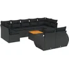 Image de vidaXL - 10-delige - Loungeset - met - kussens - poly - rattan - zwart