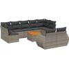 Image de vidaXL - 10-delige - Loungeset - met - kussens - poly - rattan - grijs