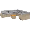 Image de vidaXL - 11-delige - Tuinset - met - kussens - poly - rattan - beige