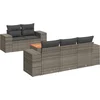 Image de vidaXL - 6-delige - Loungeset - met - kussens - poly - rattan - grijs