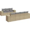 Image de vidaXL - 8-delige - Loungeset - met - kussens - poly - rattan - beige