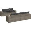 Image de vidaXL - 8-delige - Loungeset - met - kussens - poly - rattan - grijs