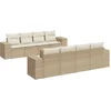 Image de vidaXL - 9-delige - Loungeset - met - kussens - poly - rattan - beige