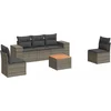Image de vidaXL - 6-delige - Loungeset - met - kussens - poly - rattan - grijs