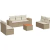 Image de vidaXL - 8-delige - Loungeset - met - kussens - poly - rattan - beige