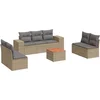 Image de vidaXL - 8-delige - Loungeset - met - kussens - poly - rattan - beige
