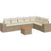 Image de vidaXL - 8-delige - Loungeset - met - kussens - poly - rattan - beige