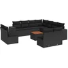 Image de vidaXL - 12-delige - Loungeset - met - kussens - poly - rattan - zwart