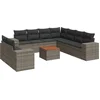 Image de vidaXL - 10-delige - Loungeset - met - kussens - poly - rattan - grijs