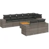 Image de vidaXL - 9-delige - Loungeset - met - kussens - poly - rattan - grijs