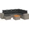 Image de vidaXL - 8-delige - Loungeset - met - kussens - poly - rattan - grijs