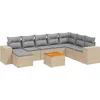 Image de vidaXL - 9-delige - Loungeset - met - kussens - poly - rattan - beige