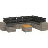 Image de vidaXL - 9-delige - Loungeset - met - kussens - poly - rattan - grijs