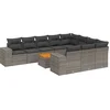 Image de vidaXL - 11-delige - Loungeset - met - kussens - poly - rattan - grijs