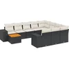 Image de vidaXL - 11-delige - Loungeset - met - kussens - poly - rattan - zwart