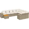 Image de vidaXL - 11-delige - Tuinset - met - kussens - poly - rattan - beige