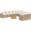 Image de vidaXL - 11-delige - Tuinset - met - kussens - poly - rattan - beige