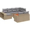 Image de vidaXL - 11-delige - Tuinset - met - kussens - poly - rattan - beige