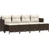 Image de vidaXL - 5-delige - Loungeset - met - kussens - poly - rattan - bruin