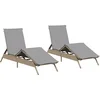 Image de vidaXL - Ligstoelen - 2 - st - met - kussens - poly - rattan - beige