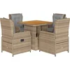 Image de vidaXL - 5-delige - Tuinset - met - kussens - poly - rattan - beige