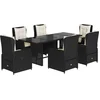 Image de vidaXL - 7-delige - Tuinset - met - kussens - poly - rattan - zwart
