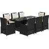 Image de vidaXL - 9-delige - Tuinset - poly - rattan - zwart