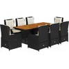 Image de vidaXL - 9-delige - Tuinset - poly - rattan - zwart