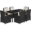 Image de vidaXL - 7-delige - Tuinset - met - kussens - poly - rattan - zwart