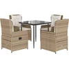Image de vidaXL - 5-delige - Tuinset - met - kussens - poly - rattan - beige