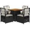 Image de vidaXL - 5-delige - Tuinset - met - kussens - poly - rattan - zwart