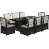 Image de vidaXL - 9-delige - Tuinset - poly - rattan - zwart