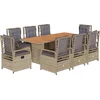 Image de vidaXL - 9-delige - Tuinset - met - kussens - poly - rattan - beige