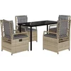 Image de vidaXL - 5-delige - Tuinset - met - kussens - poly - rattan - beige
