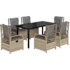 Image de vidaXL - 7-delige - Tuinset - met - kussens - poly - rattan - beige