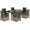 Image de vidaXL - 7-delige - Tuinset - met - kussens - poly - rattan - grijs
