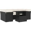 Image de vidaXL - 7-delige - Loungeset - met - kussens - poly - rattan - zwart