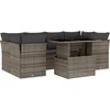 Image de vidaXL - 7-delige - Loungeset - met - kussens - poly - rattan - grijs