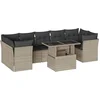 Image de vidaXL - 8-delige - Loungeset - met - kussens - poly - rattan - lichtgrijs