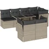 Image de vidaXL - 8-delige - Loungeset - met - kussens - poly - rattan - lichtgrijs