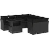 Image de vidaXL - 9-delige - Loungeset - met - kussens - poly - rattan - zwart