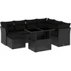Image de vidaXL - 8-delige - Loungeset - met - kussens - poly - rattan - zwart