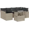 Image de vidaXL - 7-delige - Loungeset - met - kussens - poly - rattan - lichtgrijs