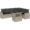 Image de vidaXL - 7-delige - Loungeset - met - kussens - poly - rattan - lichtgrijs