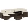 Image de vidaXL - 8-delige - Loungeset - met - kussens - poly - rattan - bruin